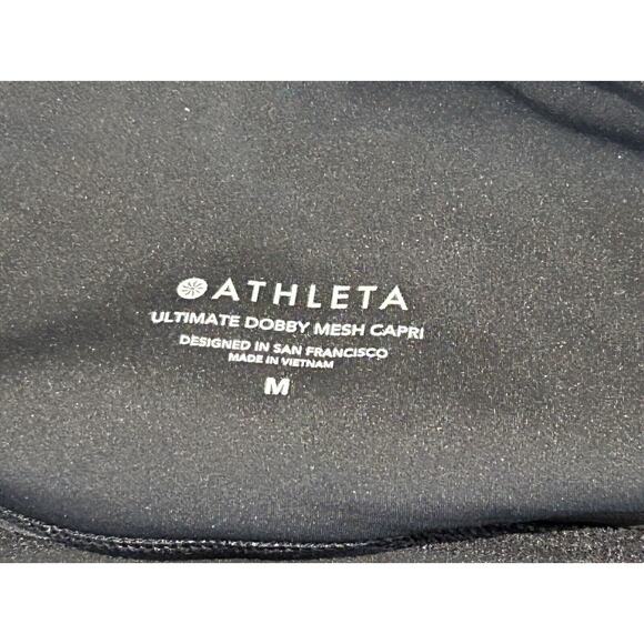 Women's size Medium Athleta Black Cropped Leggings - Picture 4 of 5
